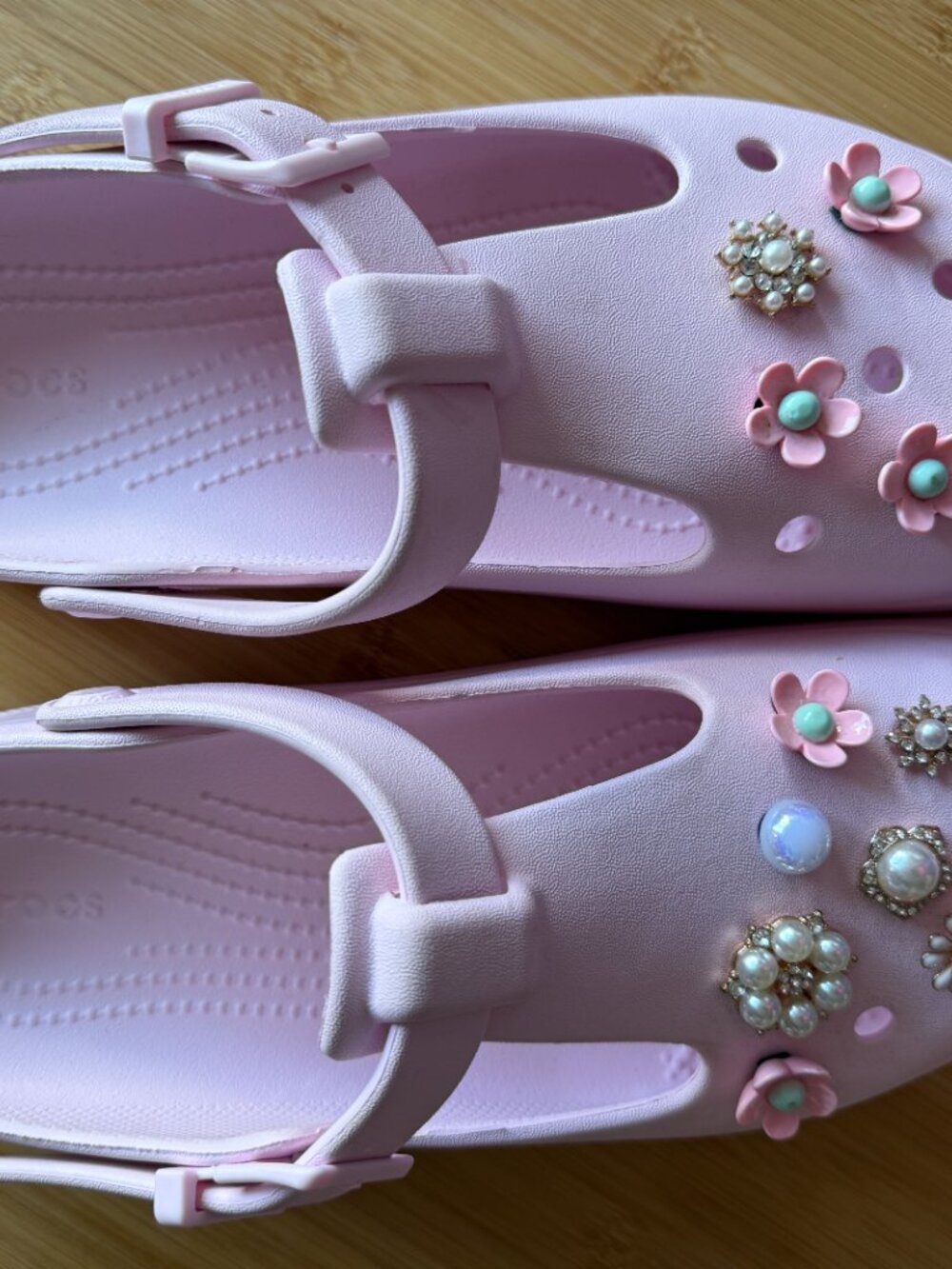 Crocs Classic Mary Jane Clog Ballerina Pink + Free Charms Women's 9 - Picture 2 of 5